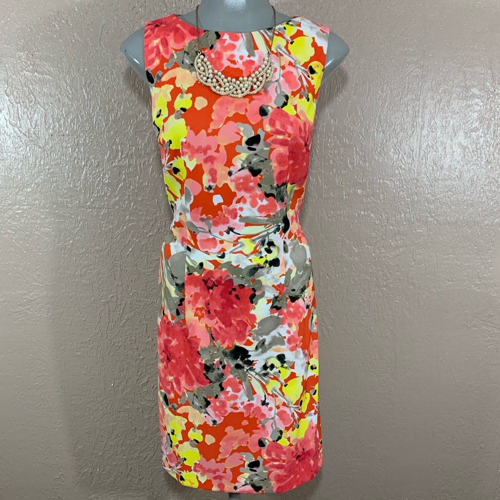 Alyx Limited Orange Floral Sheath Dress